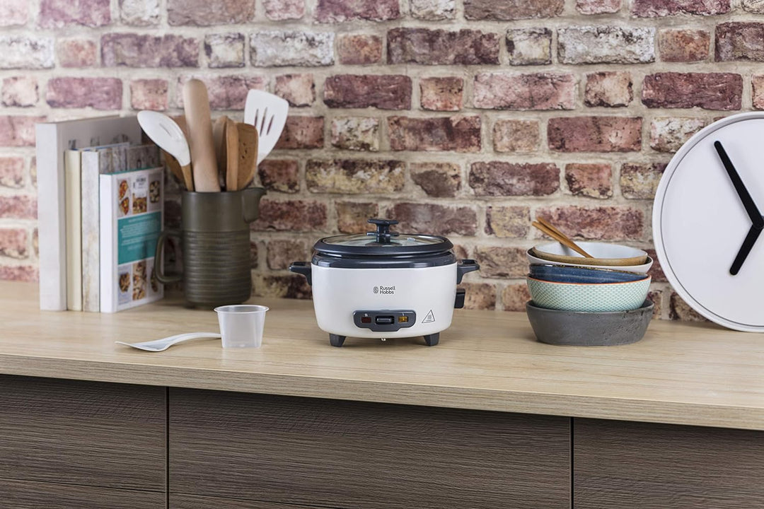 Russell Hobbs Reiskocher klein [medium] 0,8l (inkl. Dampfgarer-Einsatz, Warmhaltefunktion, antihaftb