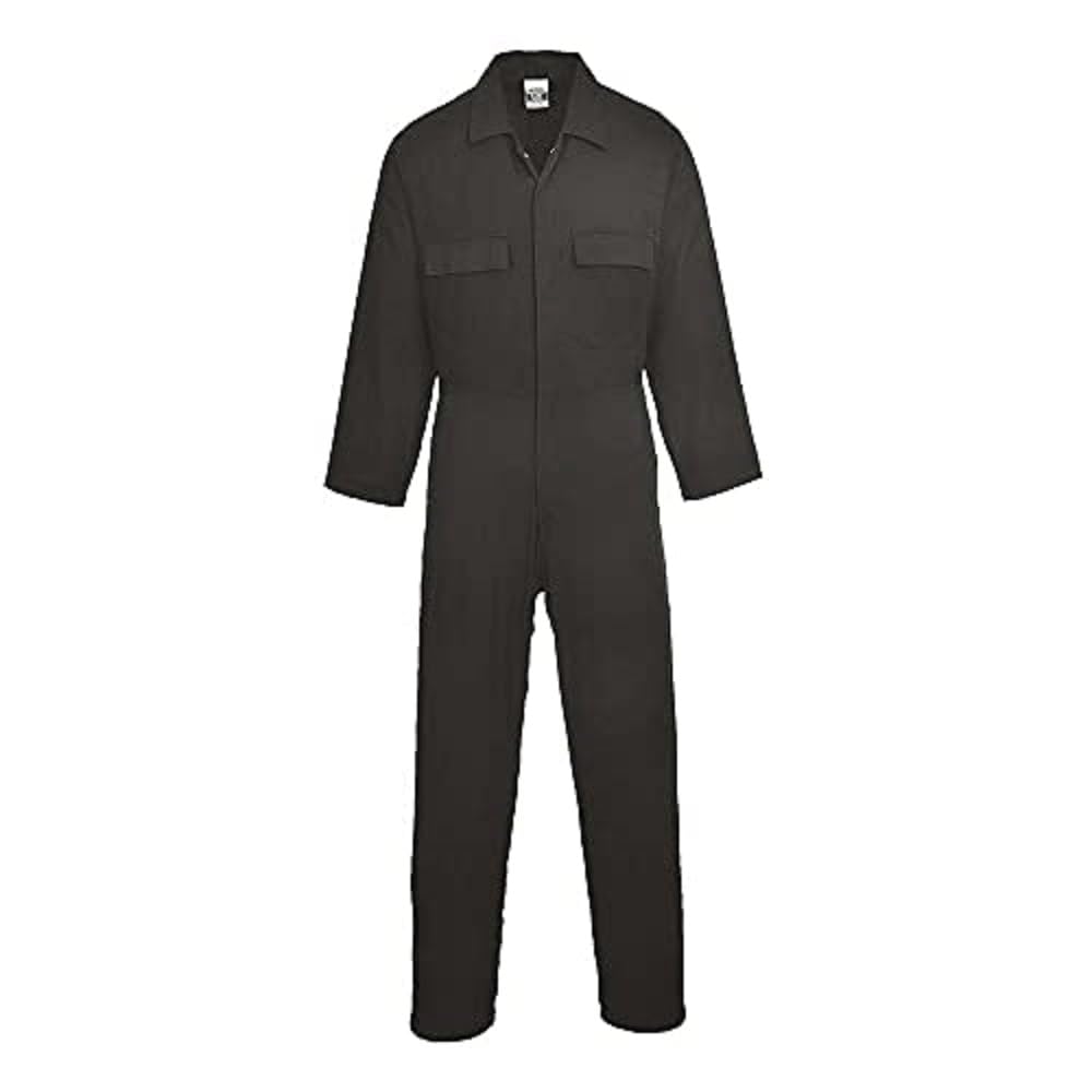 Portwest Euro Baumwoll Overall, Grösse: XXXL, Farbe: Schwarz, S998BKRXXXL 3 XL Schwarz, 3 XL Schwarz