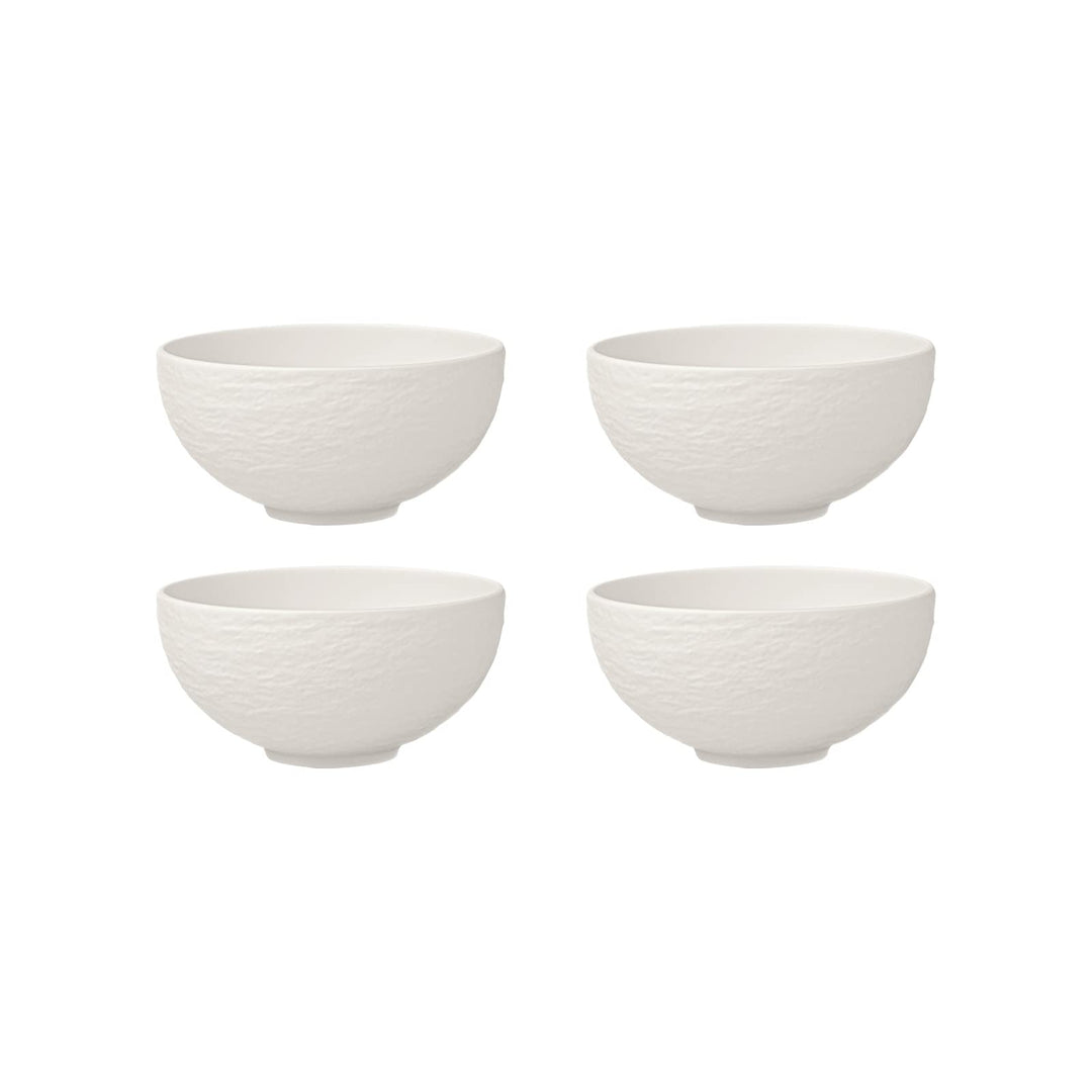 Villeroy &amp; Boch - Manufacture Rock Suppen Bol, 300 ml, 12,5 cm, 4er Set, Premium Porzellan, spülmasc