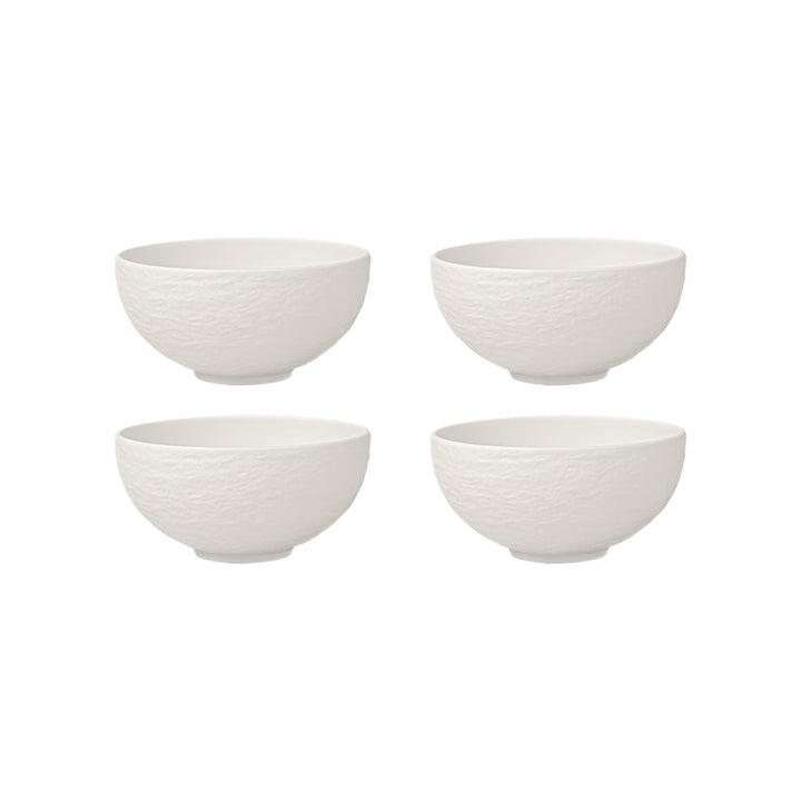 Villeroy &amp; Boch - Manufacture Rock Suppen Bol, 300 ml, 12,5 cm, 4er Set, Premium Porzellan, spülmasc