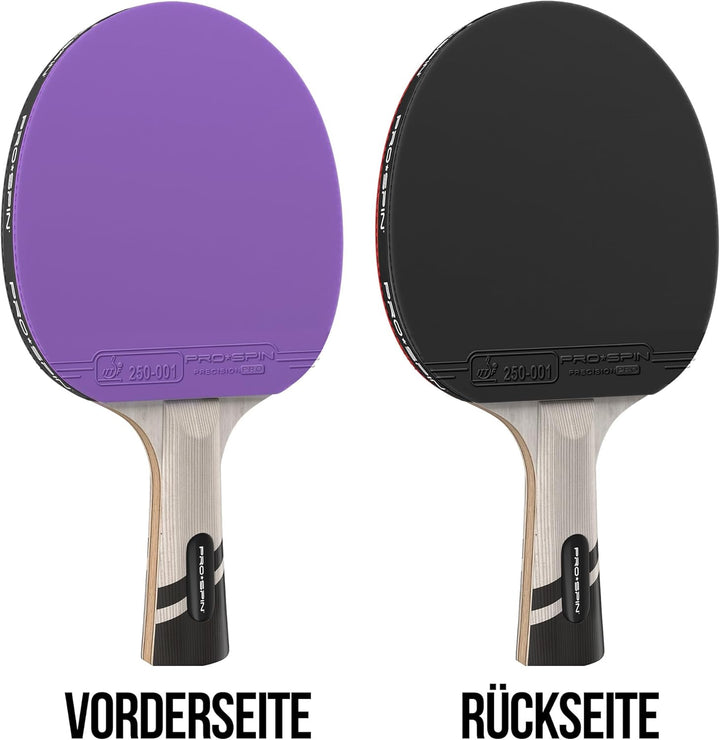 PRO SPIN Tischtennisschläger - Carbon Profischläger, Überlegener Präzision, Spin - Profi-Obergummi,