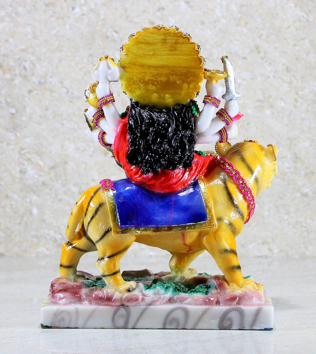 Esplanade Harz Maa Durga MATA Rani Murti Idol Statue Skulptur für Zuhause Mandir – Mehrfarbig (25,4