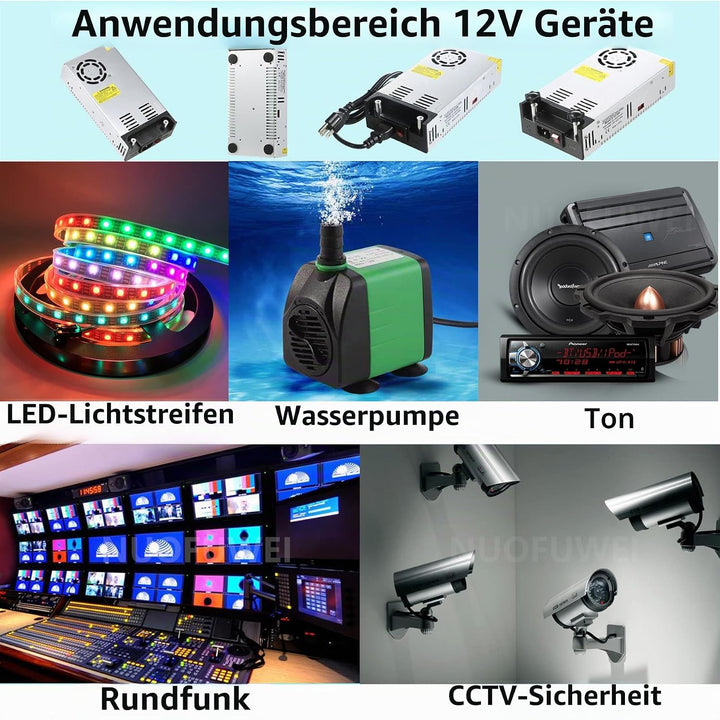 Upgrade Trafo DC 12V 40A 480W Netzteil Transformator Schalternetzteil 230V AC auf DC Netzteil 12Volt