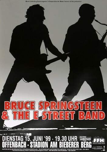 Bruce Springsteen - E-Street Band, Frankfurt 1999 » Konzertplakat/Premium Poster | Live Konzert Vera