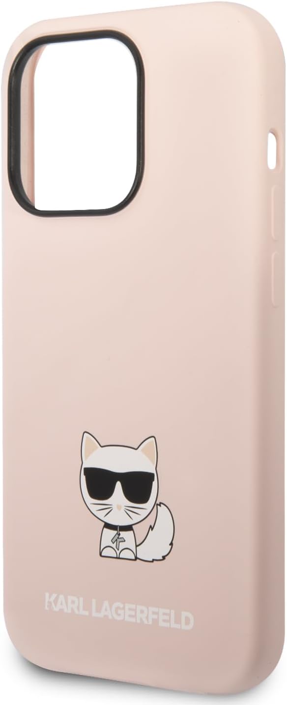 Karl Lagerfeld KLHCP14LSLCTPI Hülle für iPhone 14 Pro 6,1" hardcase Light pink Silicone Choupette Bo