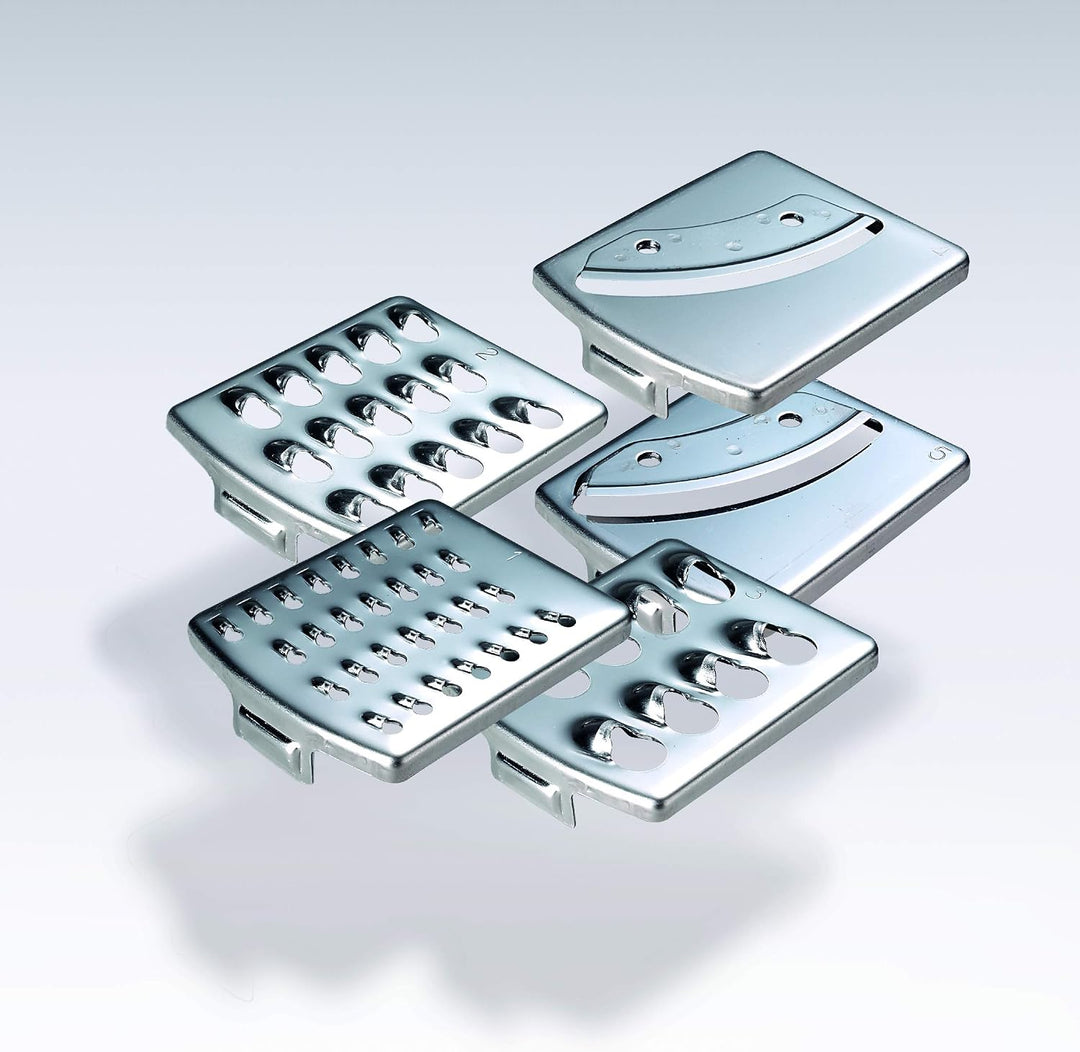 bamix Zubehör SliceSy für alle bamix Stabmixer ab 180 Watt, inkl. 5 Scheiben, Küchenmaschine multifu