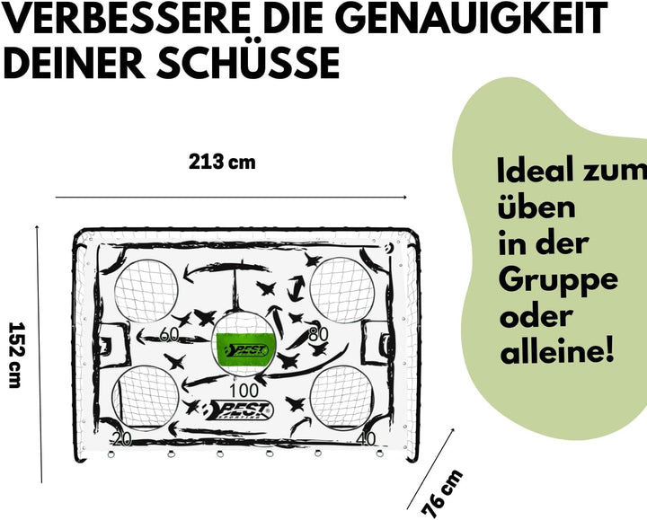 Best Sporting Fussballtor mit Torwand I Fussballtor Kinder mit verschiedenen Farbmotiven I Fussball