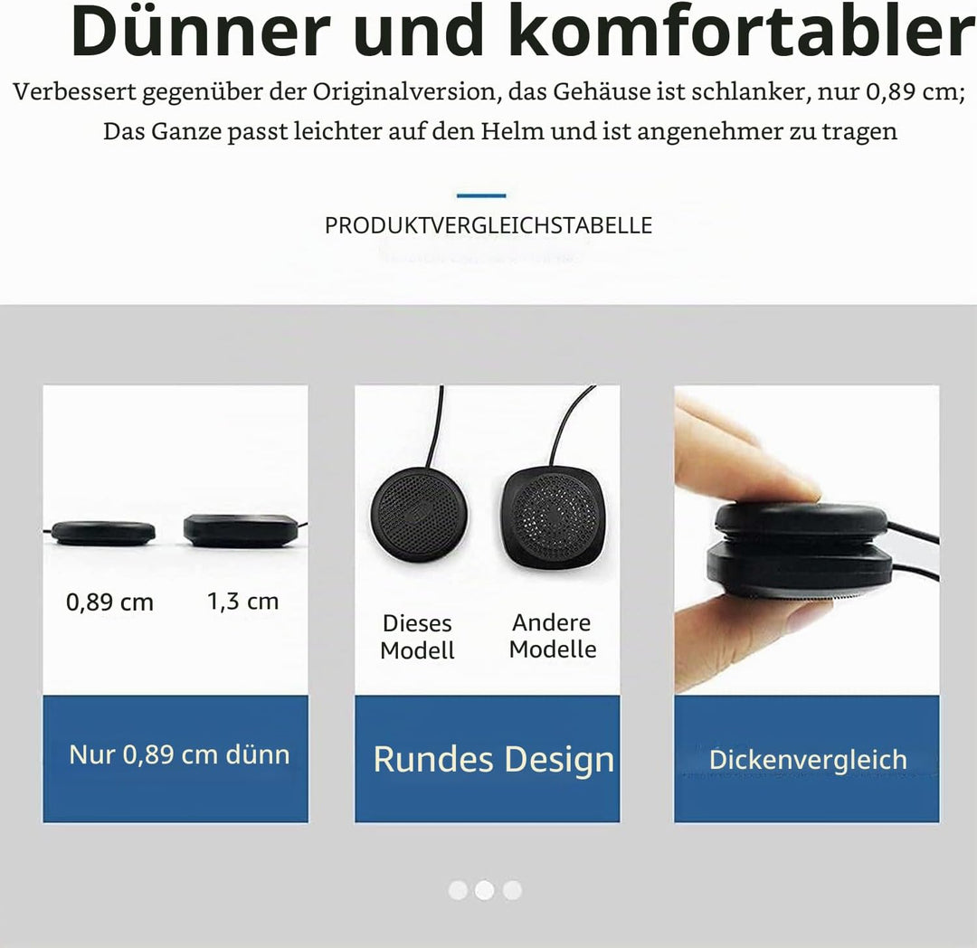 OBEST Motorrad Helm Headset, Motorrad Bluetooth Headset mit BT5.0, Kopfhörer Helm für Musik Lautspre