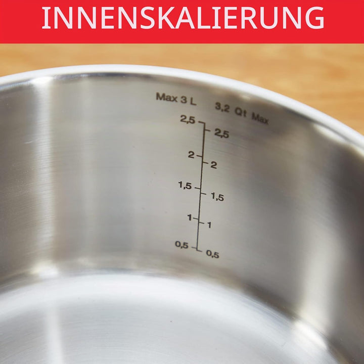 Tefal Duetto On A705S636 Kochgeschirr, Kochtopf 16 cm, Kochtöpfe 20/24 cm, Glasdeckel, Induktion, Ed