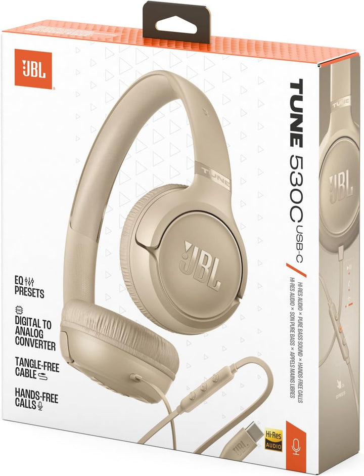 JBL Tune 530 C Comfort-Fit Wired On Ear Kopfhörer mit Mikrofon, JBL Reiner Bass-Sound, EQ-Voreinstel