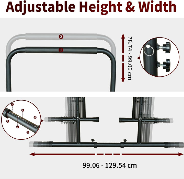 Dip Barren Bars, Dip Station, 249 kg Dip Station, Krafttraining 78.74-99.06 cm individuell verstellb