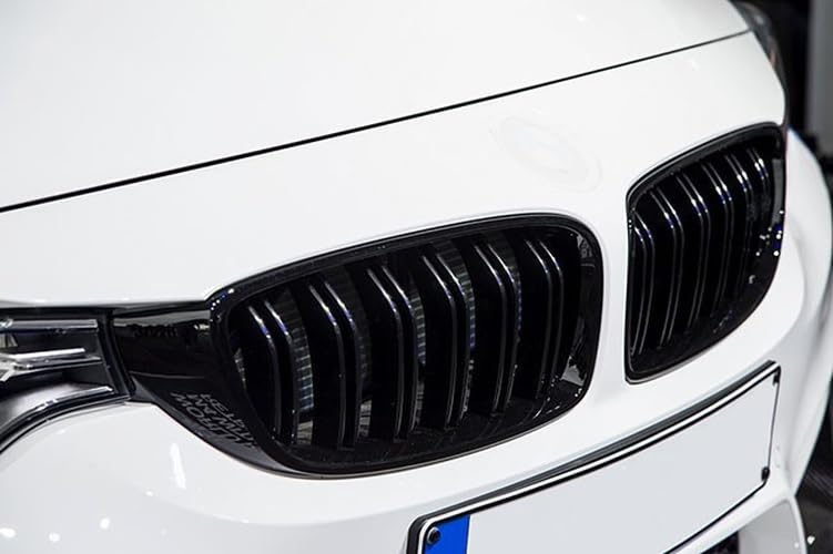 Kühler- Sport- Front- Doppel- Rippen- Grill Schwarz Matt Eintragungsfrei Set