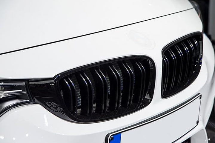 Kühler- Sport- Front- Doppel- Rippen- Grill Schwarz Matt Eintragungsfrei Set