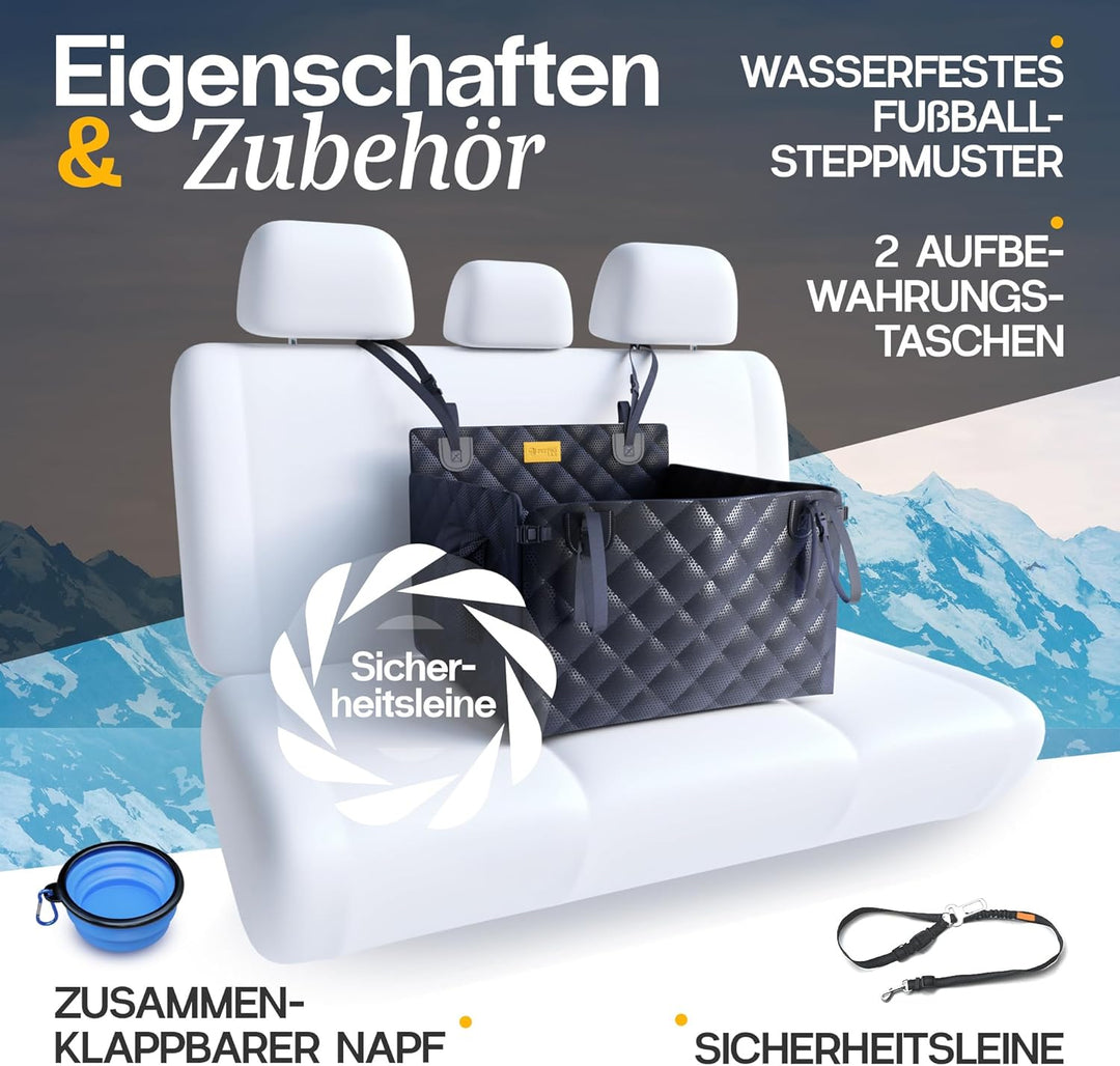 PetProved Hunde Autositz Hundesitz Auto Rückbank Wasserdicht Autositz Hund Hundeautositz Hundesitz M