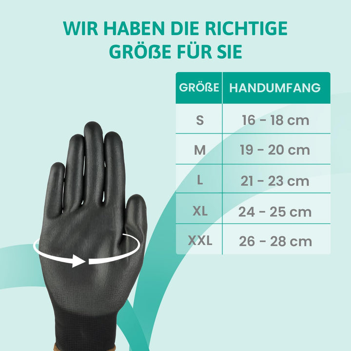 Ansell HyFlex 48-101 Dünne Arbeitshandschuhe mit PU Beschichtung, Leichte Schutzhandschuhe für Präzi