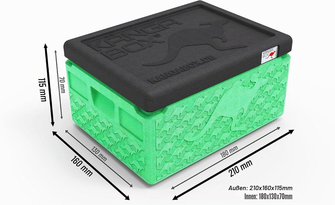 KÄNGABOX® Expert Mini – 21x16x11,5 cm, 1,5 Liter - unsere Kleinste (Lime), Lime