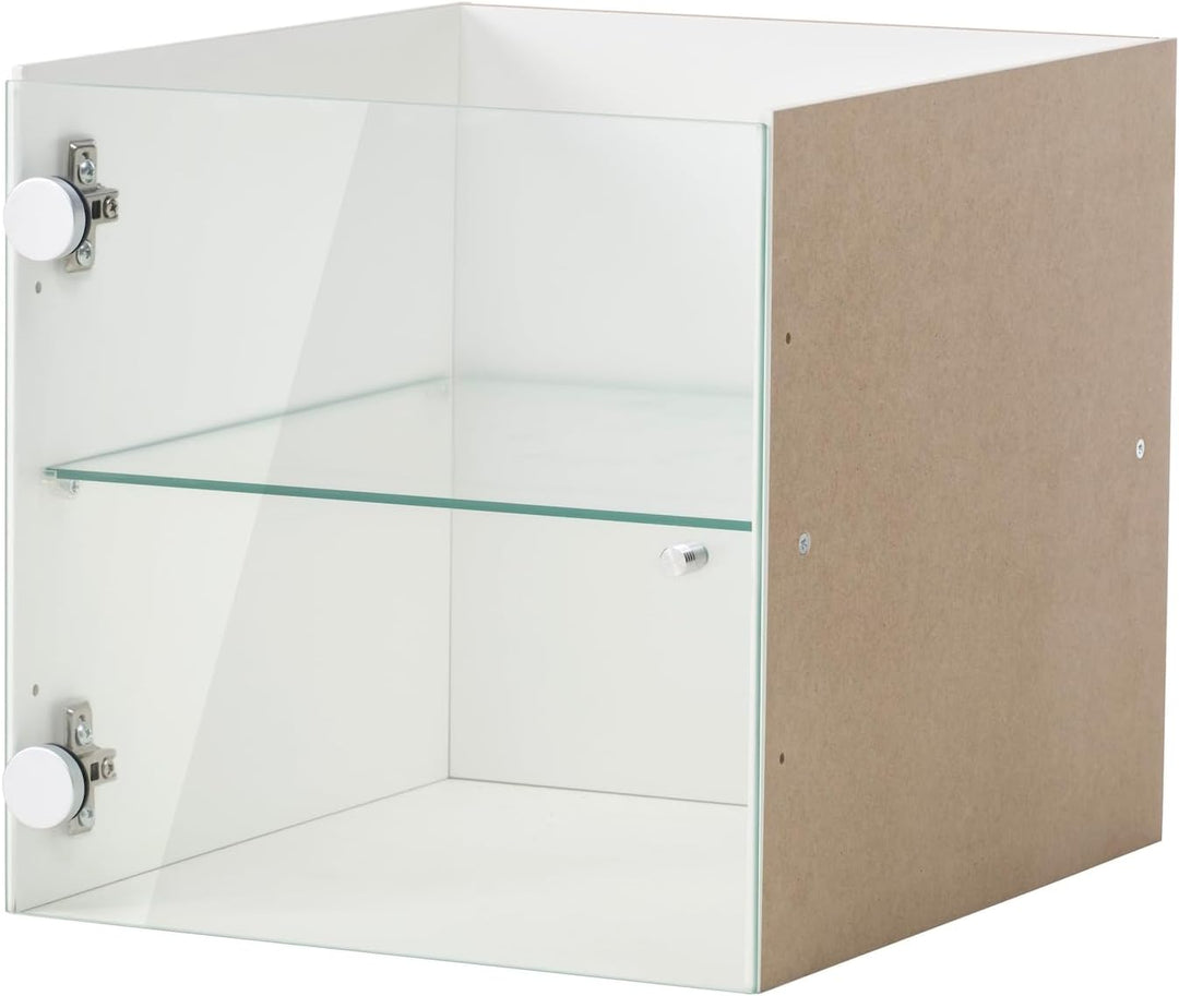 IKEA KALLAX Vitrinentüreinsatz weiss; (33x33cm); Kompatibel mit EXPEDIT
