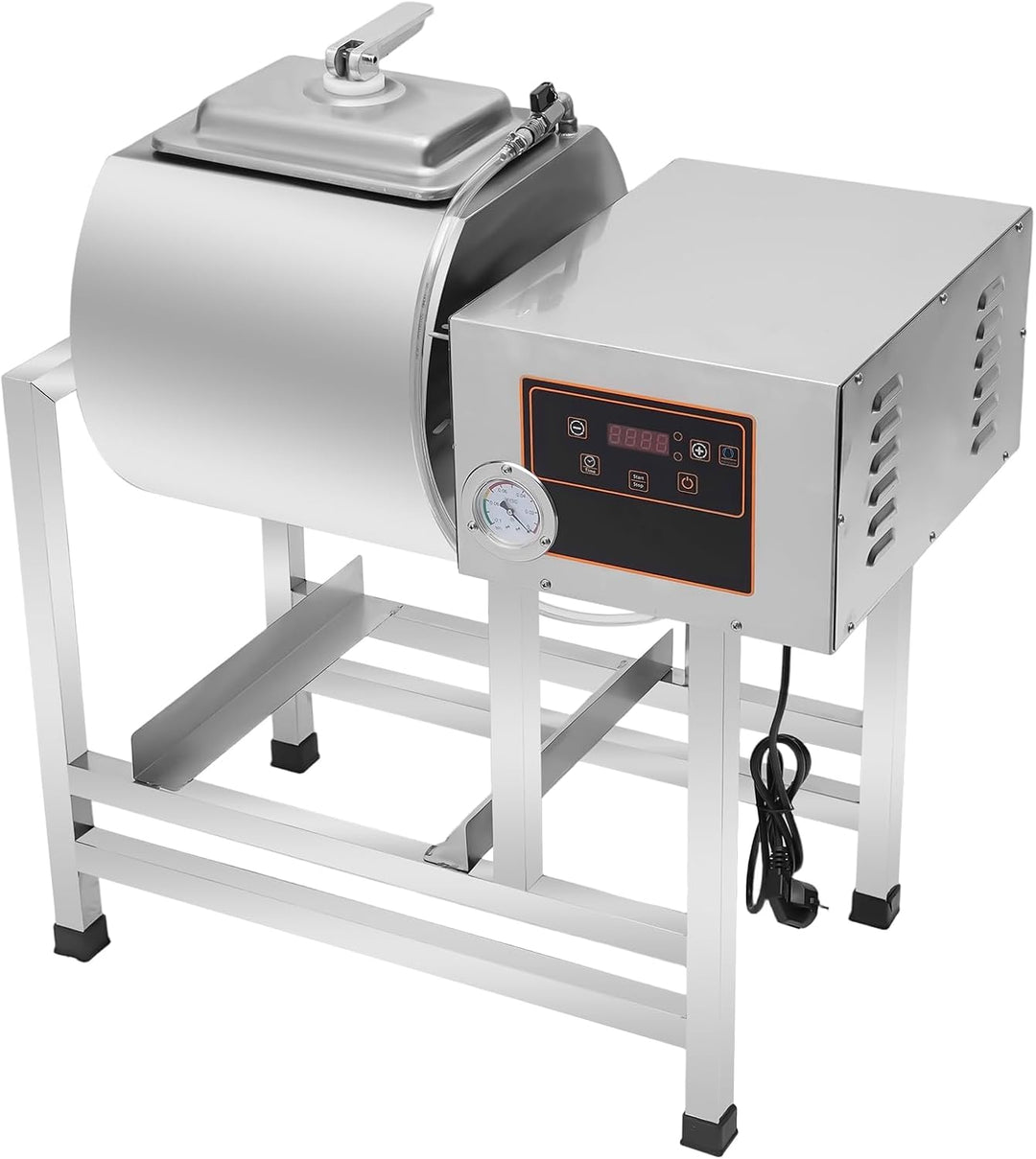 Vakuum-Mariniermaschine 38L Edelstahl - Kommerzielle Fleischmariniermaschine mit 240W 1-99min Zeitei