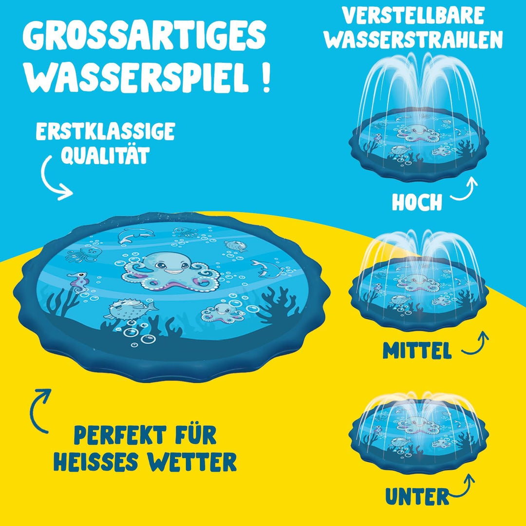 Super Splash® | Kinder Wasserspielgeräte | Pool mit Wasserdüsen | Kinder-Teppichspielzeug für drauss