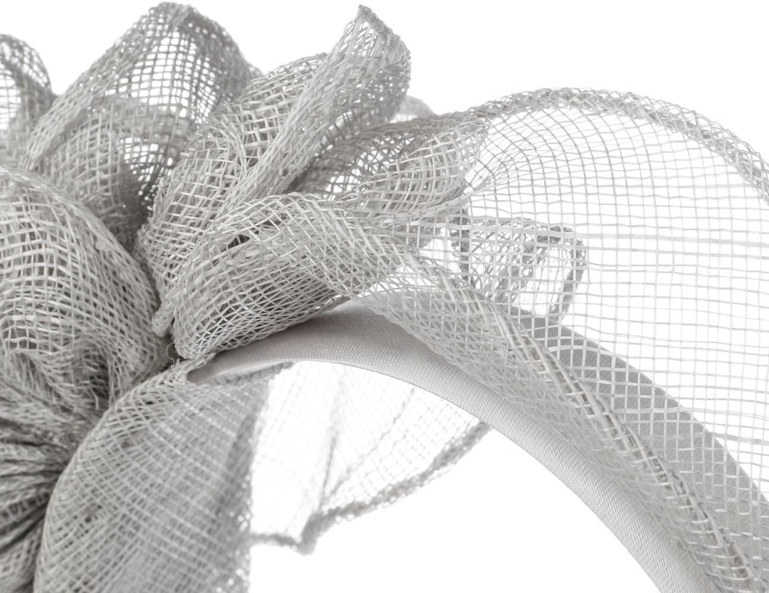 Seeberger Kaljeta Sinamay Fascinator Kopfschmuck Anlasshut Brauthut (One Size - grau)