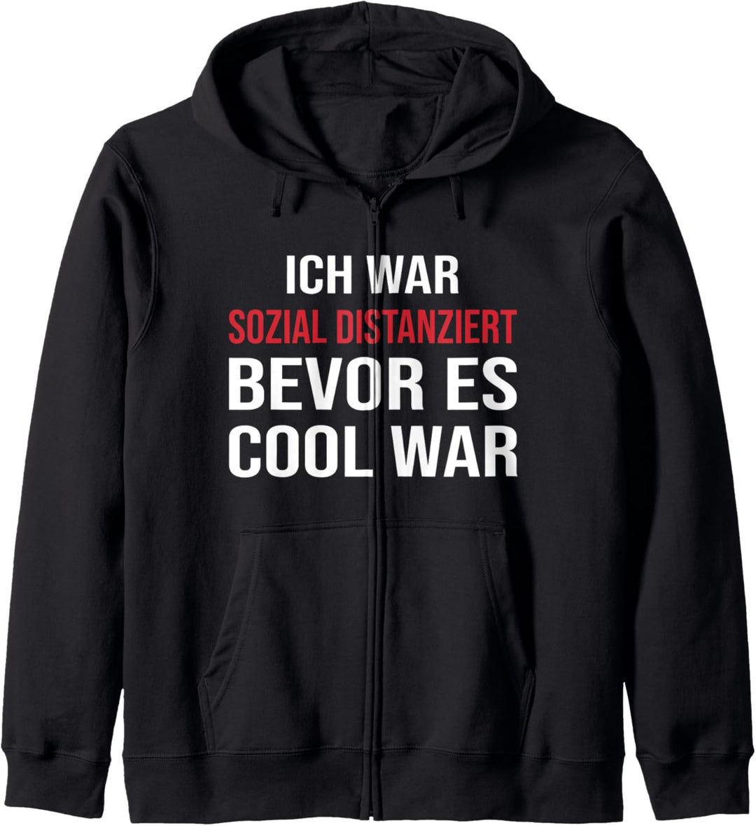 Sozial Distanziert Bevor Es Cool War Lustig Introvertiert Kapuzenjacke