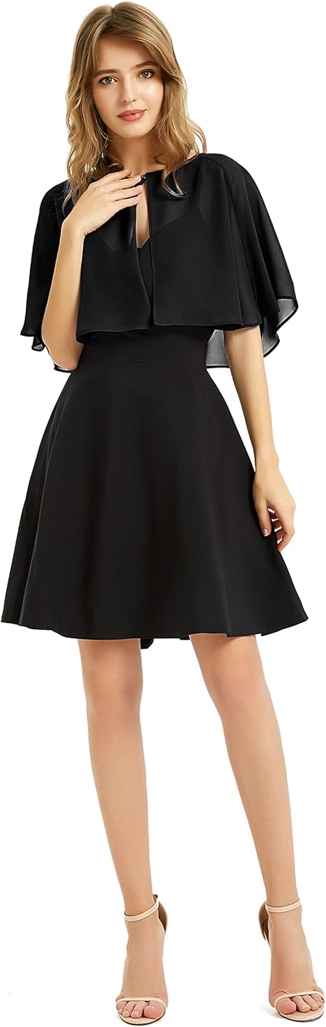 BUCUXE Weicher Chiffon-Schal für Damen, für Abendkleid, Hochzeit, Umhang, Bolero, Überwurf Einheitsg