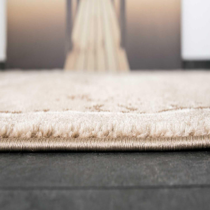 VIMODA Teppich Modern Stein Mauer Optik in Beige Braun, Masse:120 x 170 cm, 120 x 170 cm