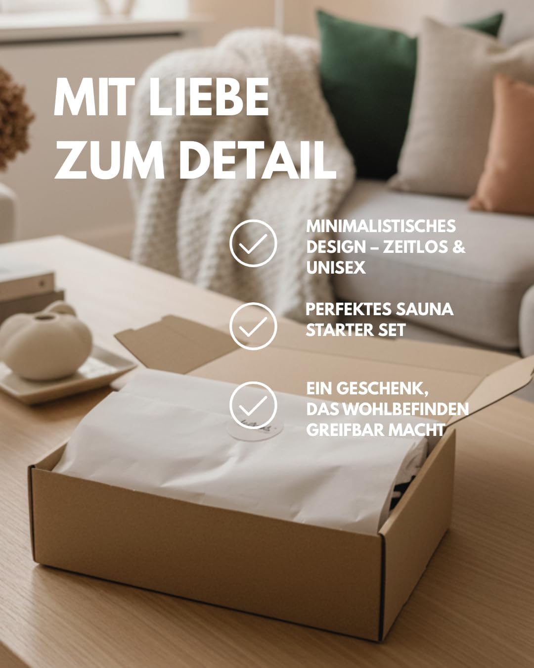frihed | Sauna Geschenkset mit Saunamütze &amp; Saunaaufguss in Geschenkverpackung | für Männer und Frau