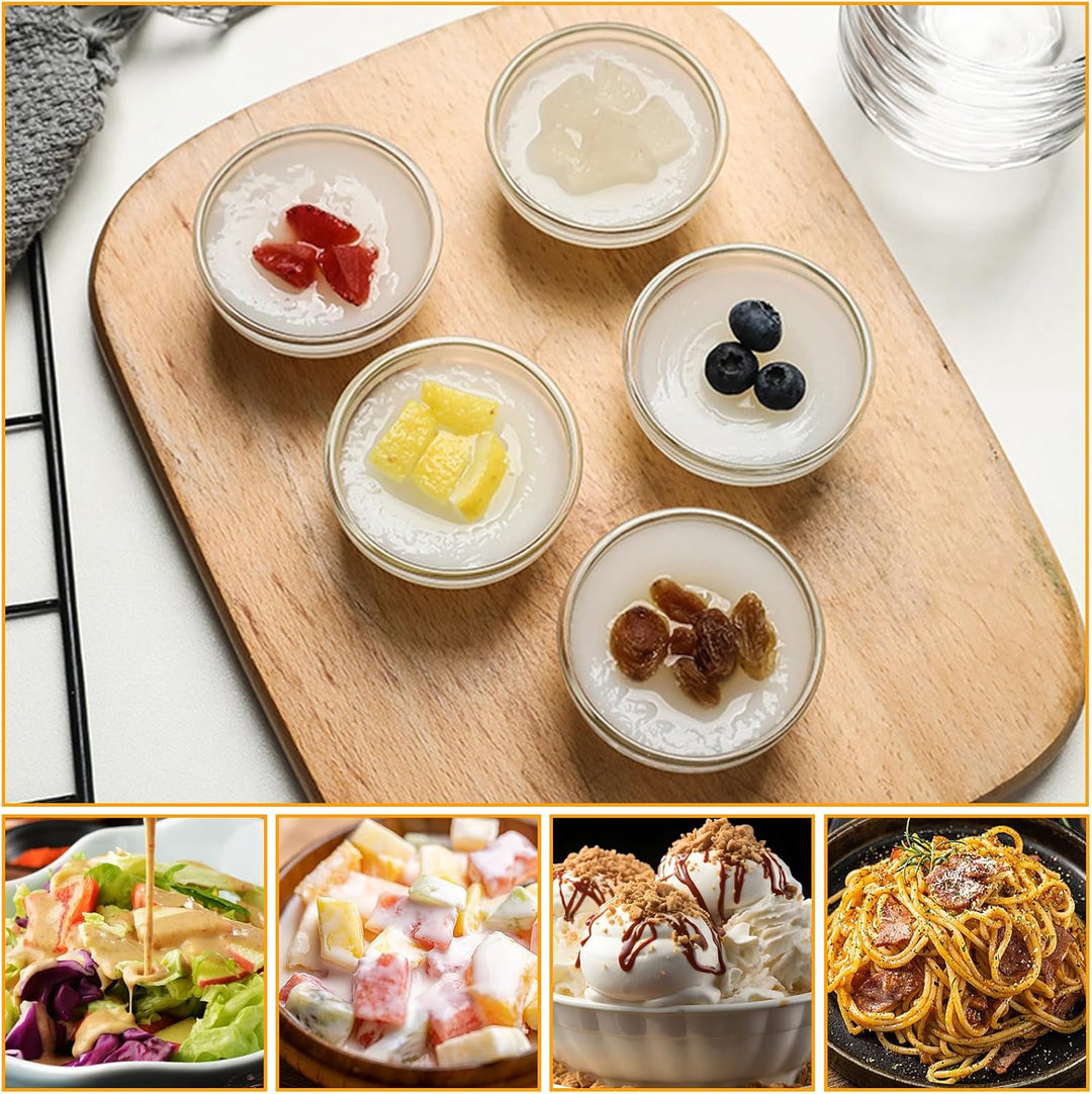 YAYODS 28er Set Glasschalen Ø 9 cm - Kleine Dessertschalen aus bleifreiem Glas - Stapelbare Schälche