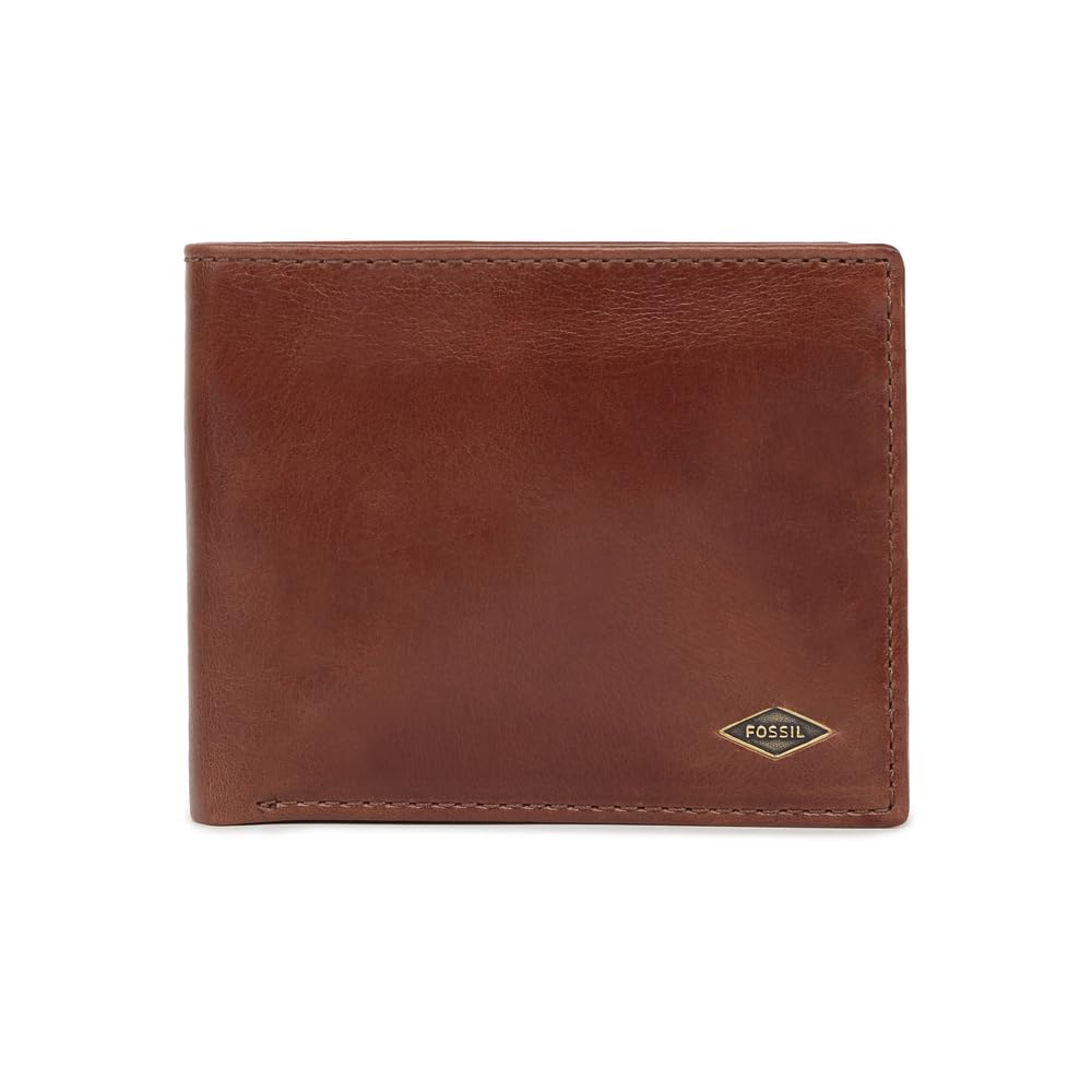 Fossil Herren Reisepasshülle Ryan aus Leder 12,4 cm L x 0,5 cm B x 8,9 cm H Braun, Braun
