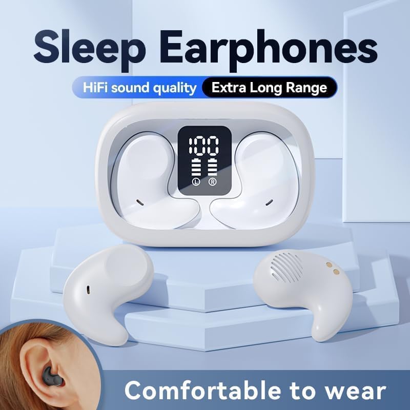 Bluetooth Kopfhörer,Sleep Earbuds,Bluetooth 5.4 Ohrhörer zum Schlafen mit passiver Geräuschmaskierun