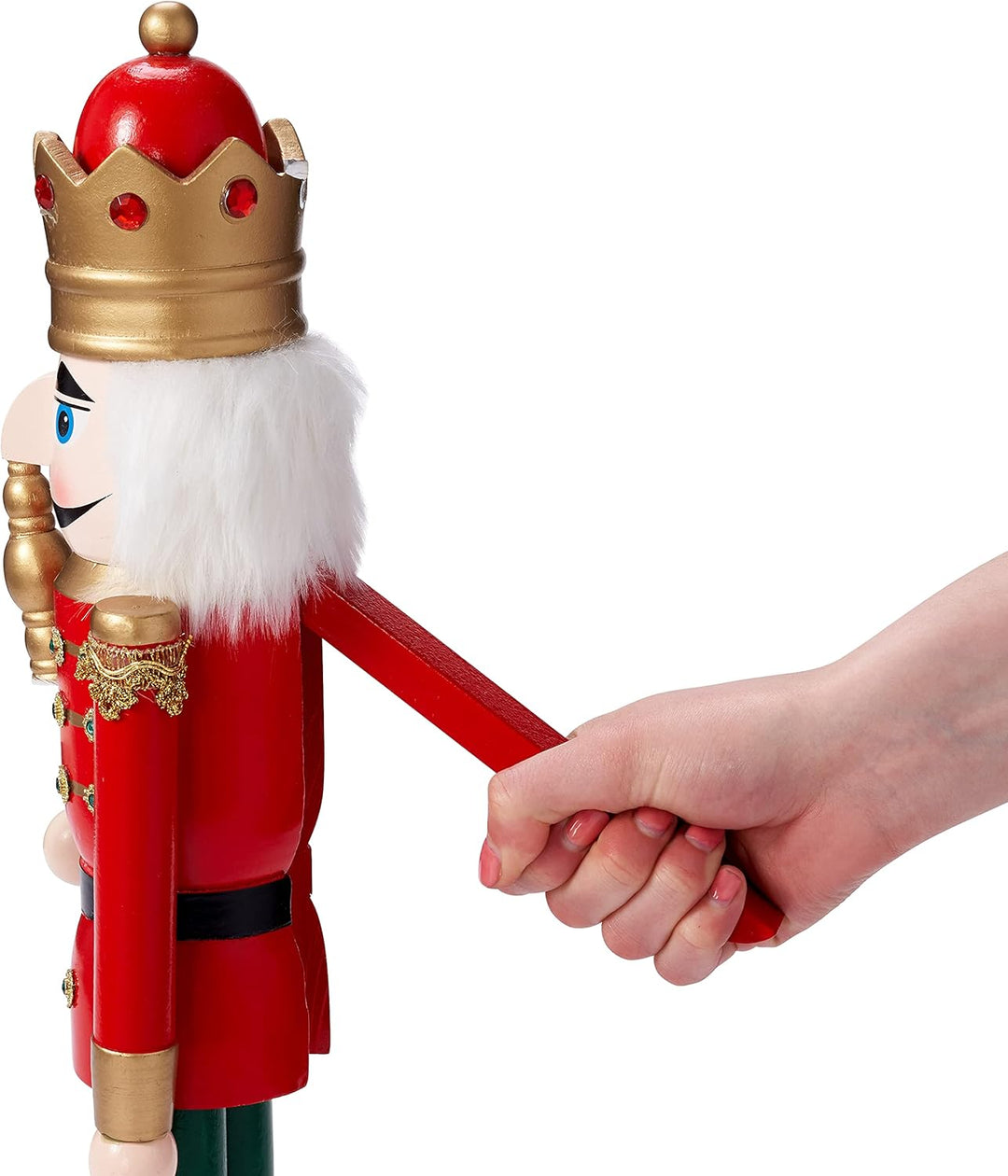 THE TWIDDLERS Grosse Weihnachten Nussknacker Holzfigur, XL 50cm - Klassische Weihnachtsdekoration