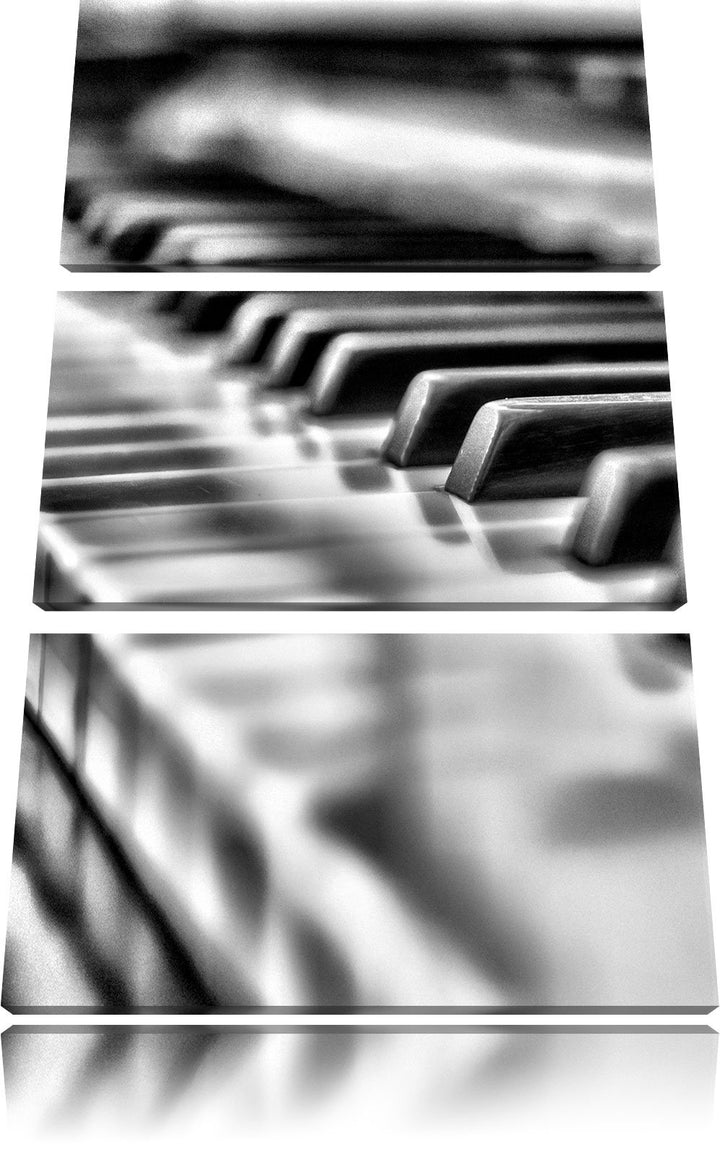 Pixxprint Elegantes Klavier als Leinwandbild/Grösse: 3 Teilig (120x80 cm) cm/Wandbild/Kunstdruck/fer