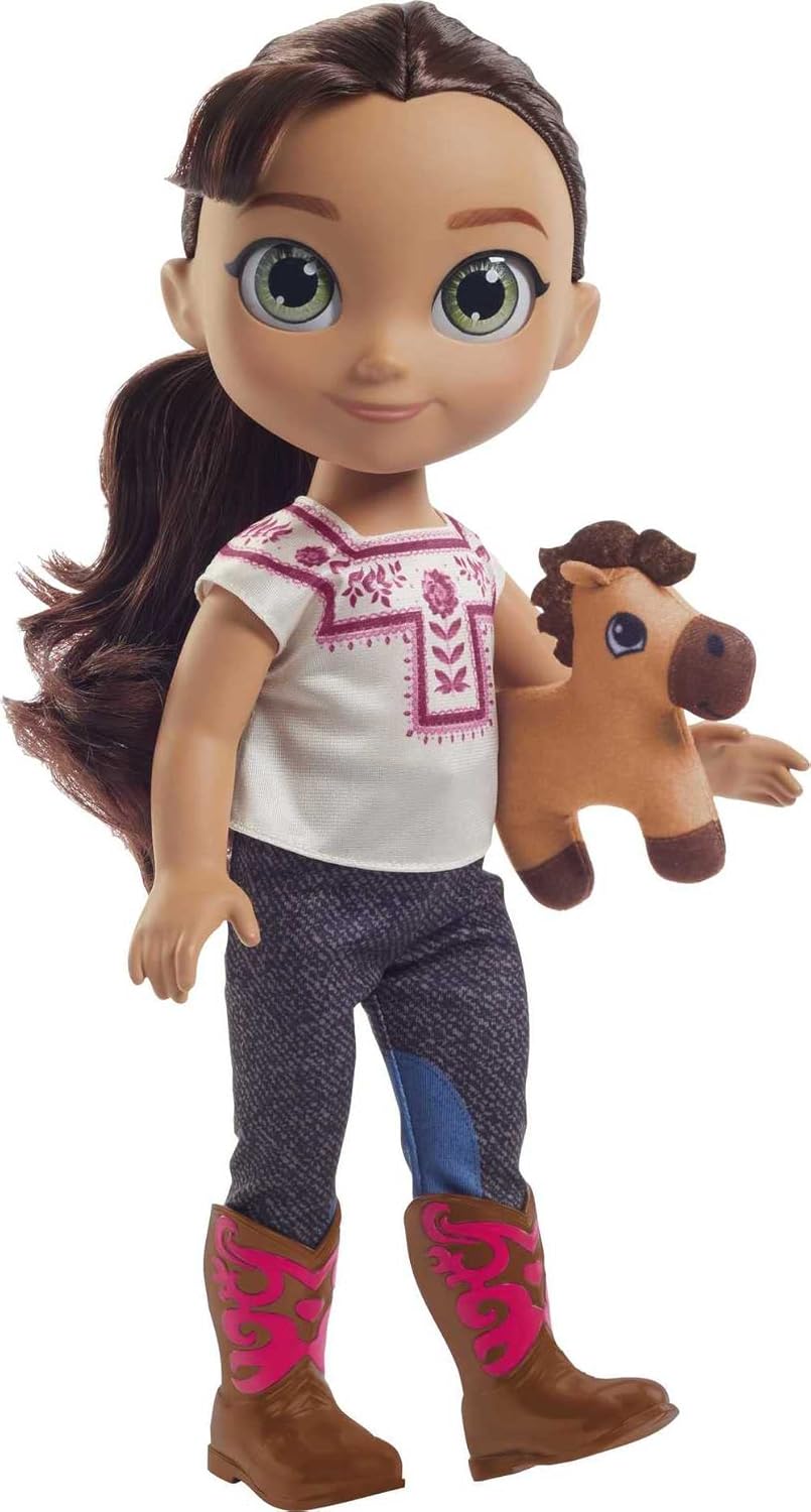 Dreamworks Spirit GXF93 - "Spirit - frei und ungezähmt" Lucky Kleinkind-Puppe (ca. 35cm), Jeans-Outf