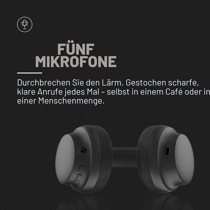 Raycon Essential Kopfhörer – Kabellose Bluetooth Over-Ear-Kopfhörer, mit Hybrid-aktiver Geräuschunte