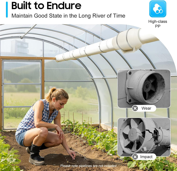 Inline-Kanalventilator 70W 540m³/h Abluftventilator leise für Bad Küche Keller