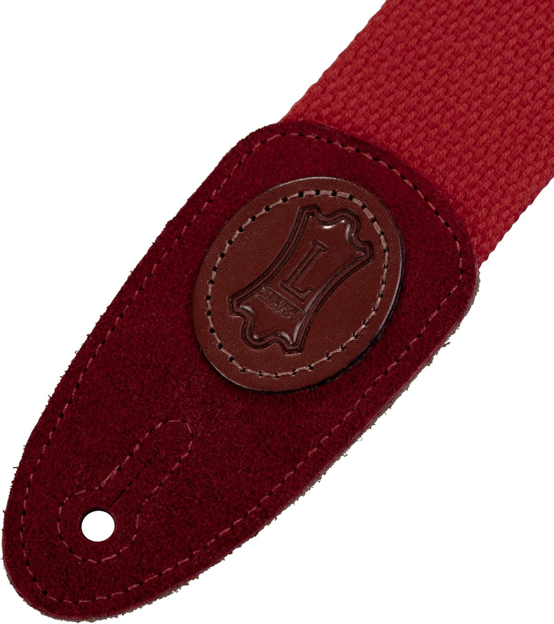 Levy's Leathers MSSC8-RED Gitarrengurte 2" Signature Series Cotton Strap - Red Rot, Rot