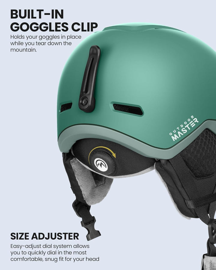 OutdoorMaster MIPS Skihelm, Snowboardhelm für Herren und Damen, Snowboard Helm mit Ventilationssyste