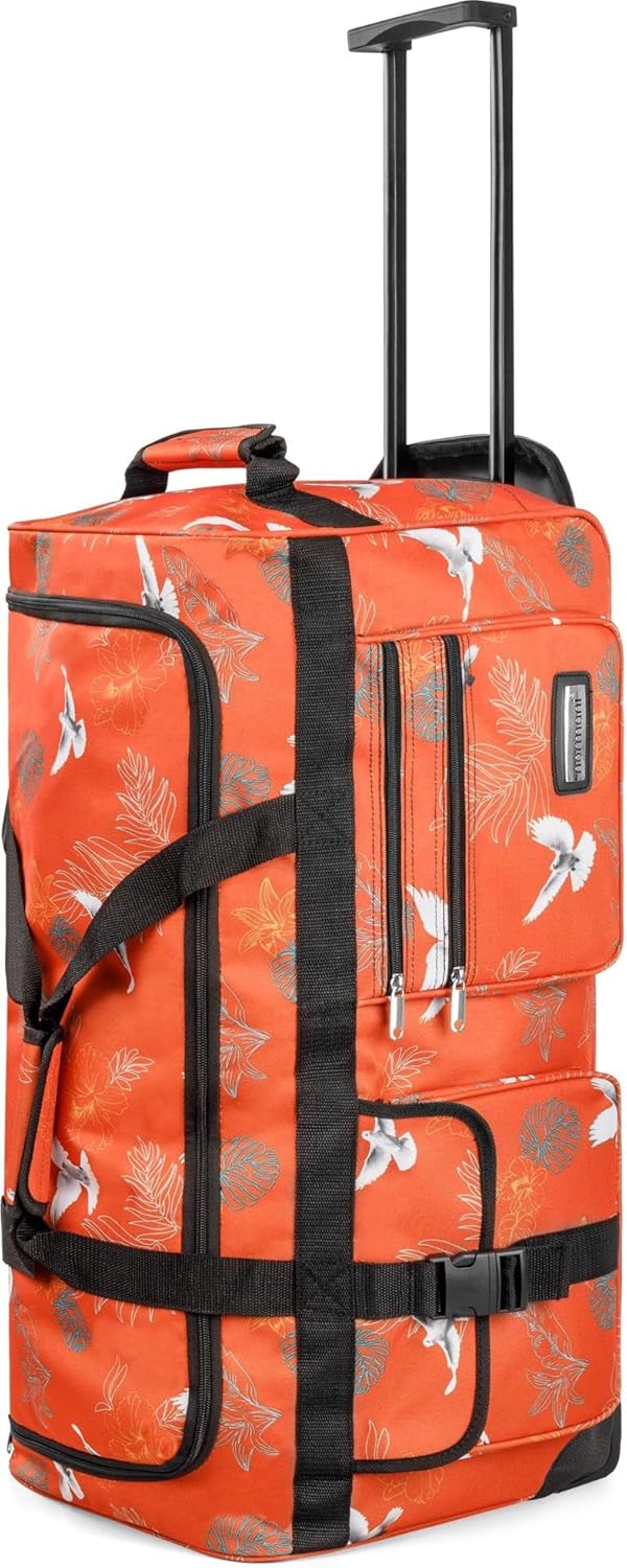 normani Reisetasche 80 L Reise-Trolley Jumbo XXL Big-Travel mit 3 Rollen und grossem Hauptfach - rie