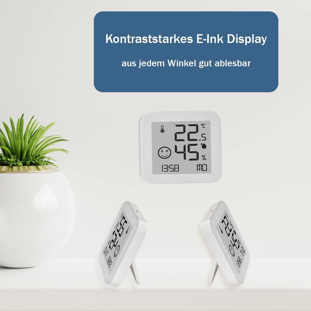 TFA Dostmann Hygrometer digital Black & White, 30.5054.02, Luftfeuchtemessgerät, E-Ink, gut ablesbar