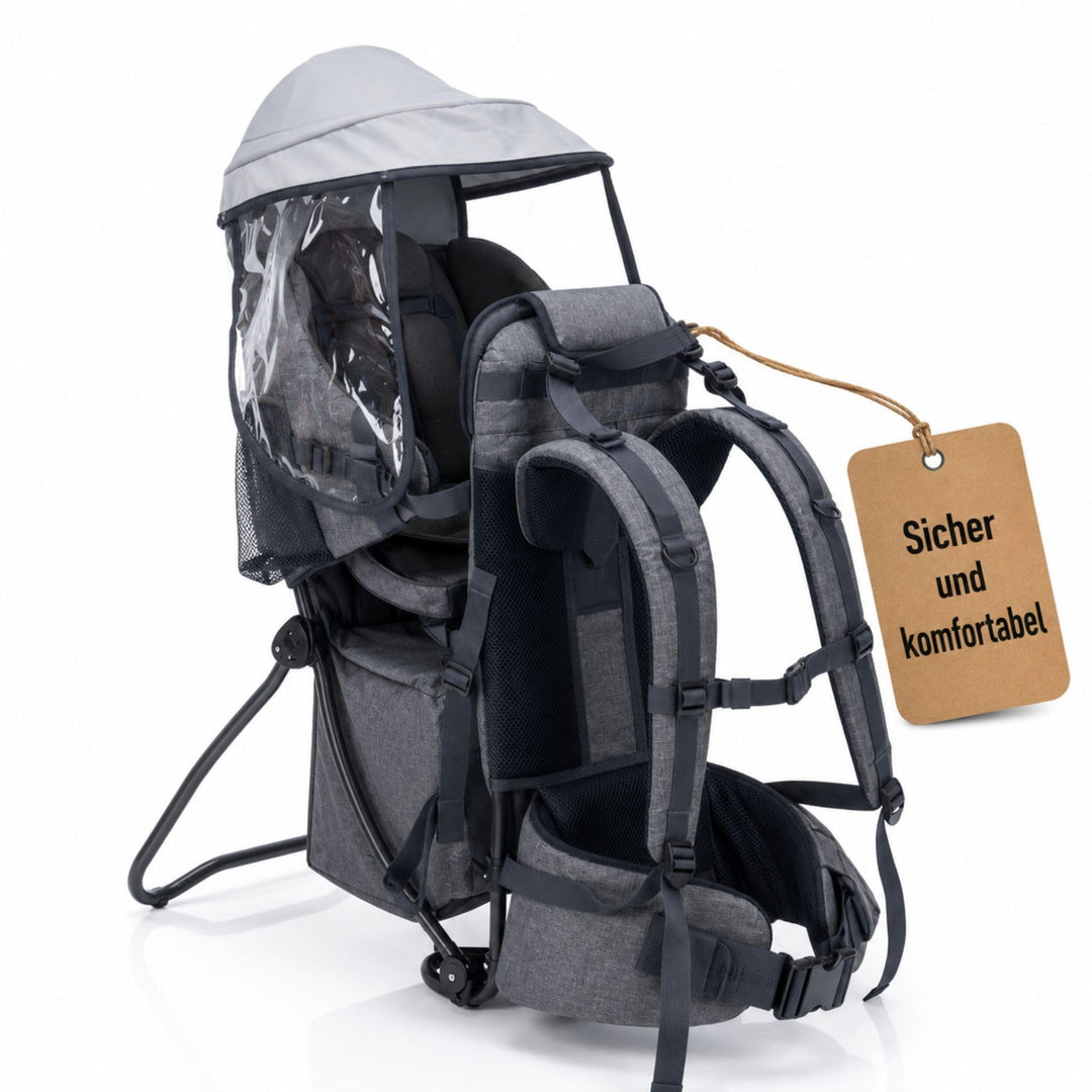 Fillikid Rückentrage Explorer Elite Exklusiv | Kindertrage für Wandern & Reise | Babytragerucksack m