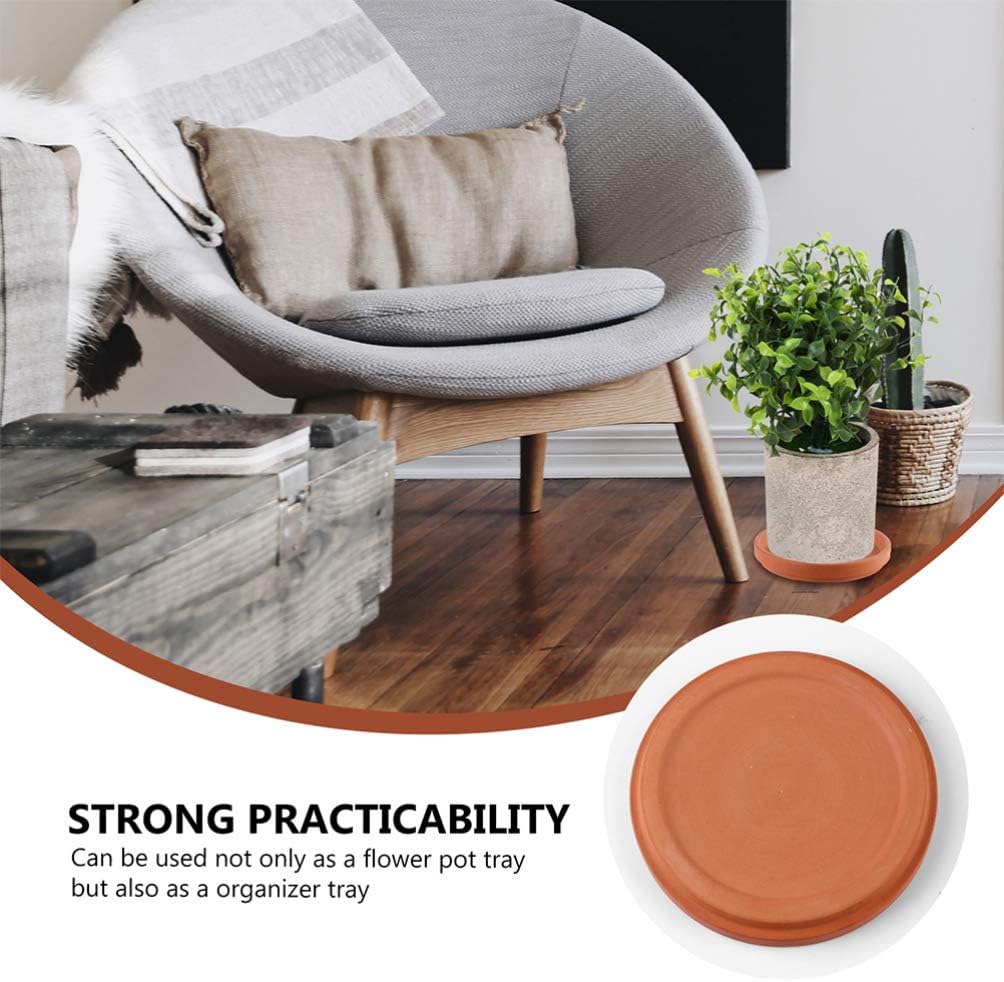 HEMOTON 5 Stück Terrakotta-Pflanzgefäss-Tablett Blumentopf-Halter Blumentopf-Ständer Keramik-Pflanze