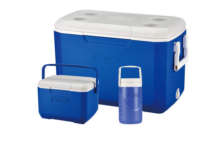 Coleman Passive Kühlbox Combo, 3 leistungsstarke Thermoboxen mit Fassungsvermögen 46 L, 4,7 L und 2