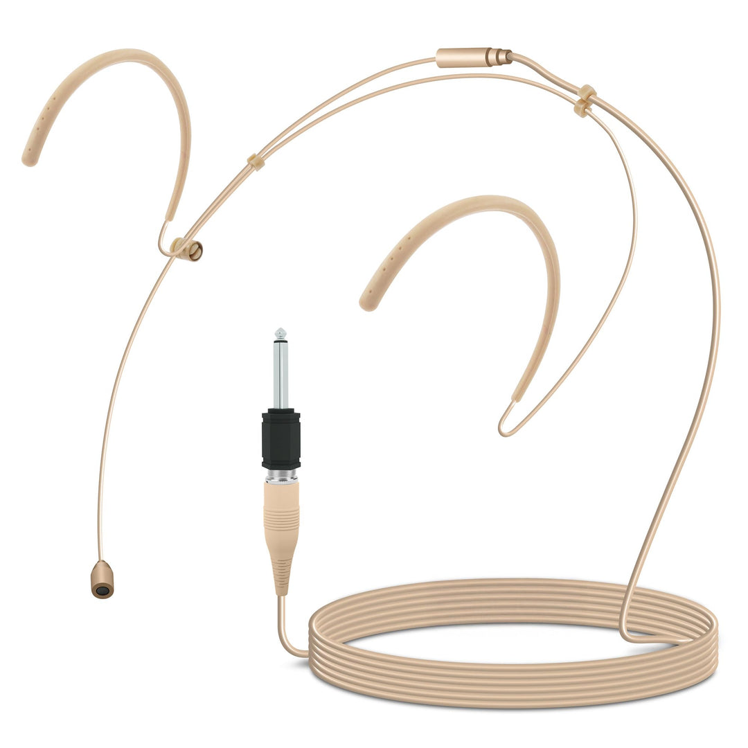 Pyle Doppel- Headset Mikrofon, Kondensator, Über-Ohr-Bügel, Omnidirektional &amp; kabelgebunden, 1,2m Ka