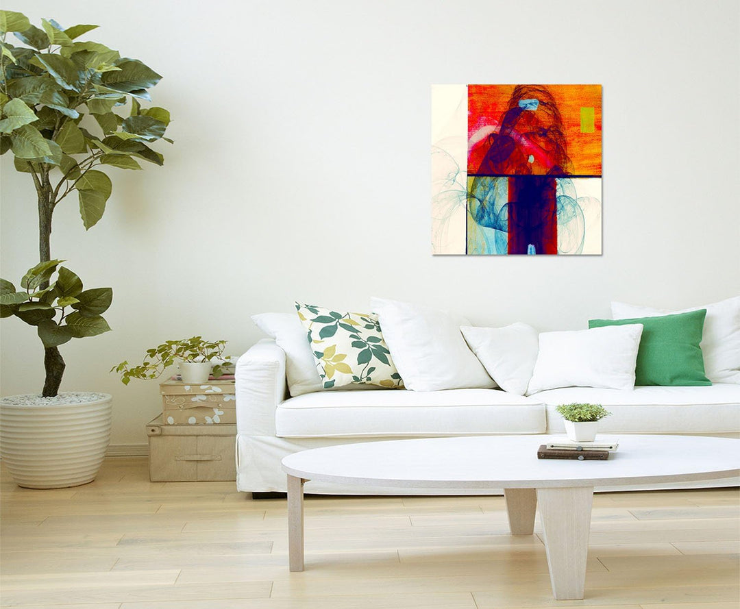 Paul Sinus Art Unberührte Vielfalt - Abstrakt372_60x60cm Bild auf Leinwand knallig bunt Abstraktes M