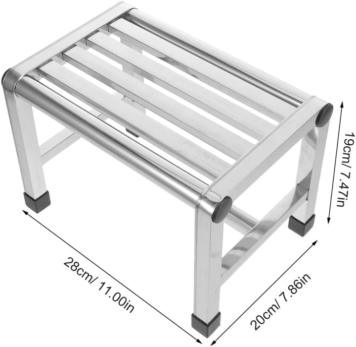 Ciieeo Duschhocker Aus Edelstahl Wasserdicht Kleiner Metallhocker Für Badezimmer Und Küche Rutschfes