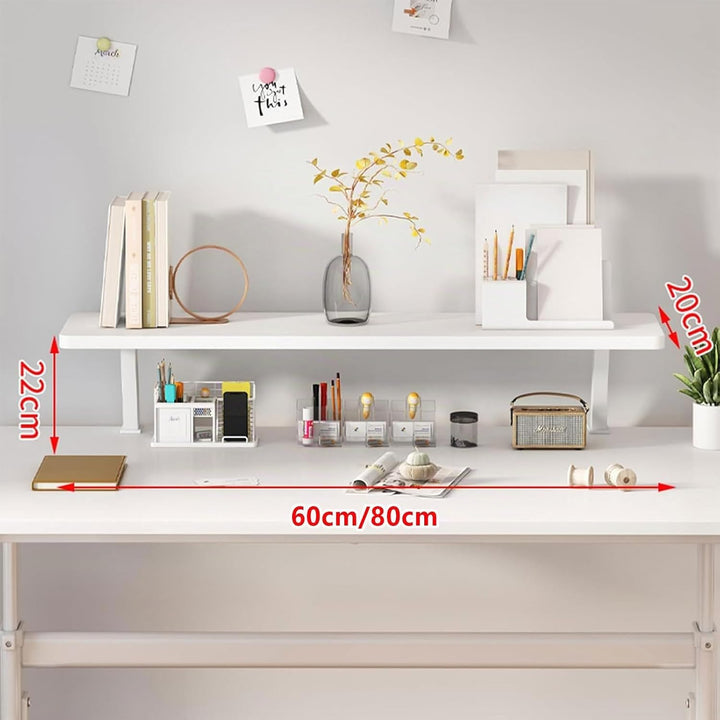 Klemmbares Schreibtisch Organizer Regal 60x20cm, Adjustable Desk Shelf Clamp mit Klemme TischverläNg