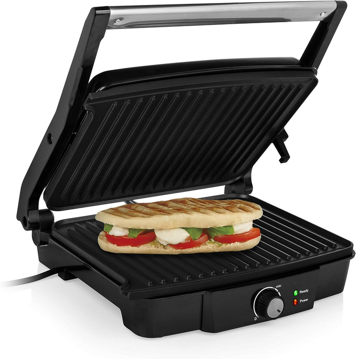 Tristar Kontaktgrill mit 180° Öffnung und Einer Bratfläche von 29 x 23,5 cm/auch als Tischgrill nutz