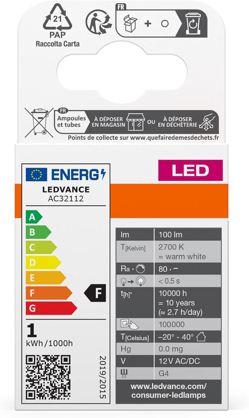 OSRAM LED BASE PIN MICRO, Vorteilspack mit 50 Niedervolt Leuchtmittel, ersetzt herkömmliche 10W PIN