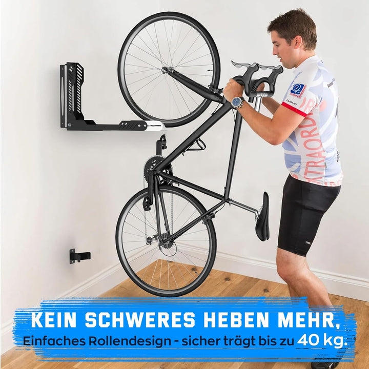IMAYCC Profi Schwenkbare Fahrrad Wandhalterung, Fahrradhalterung Wand ohne schweres Heben, platzspar